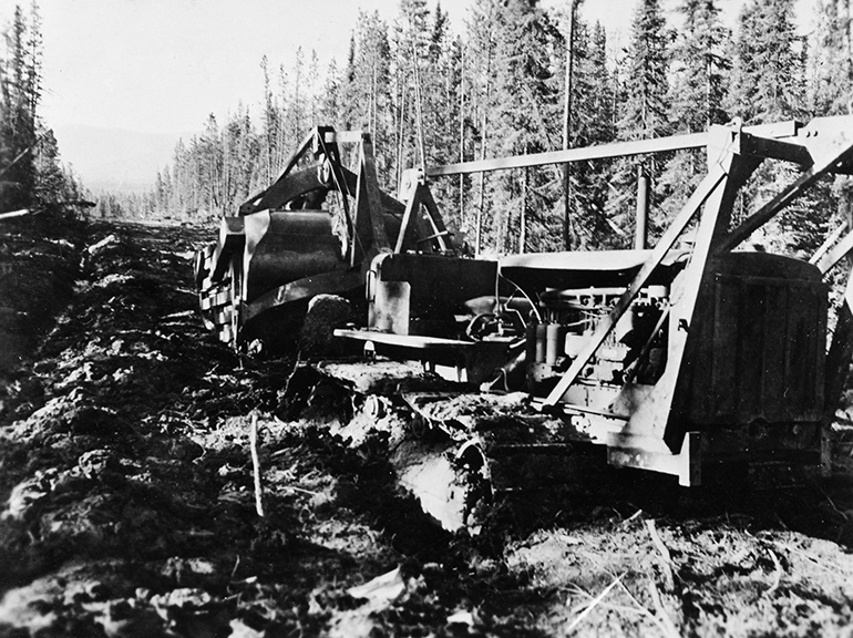 Bulldozing the road