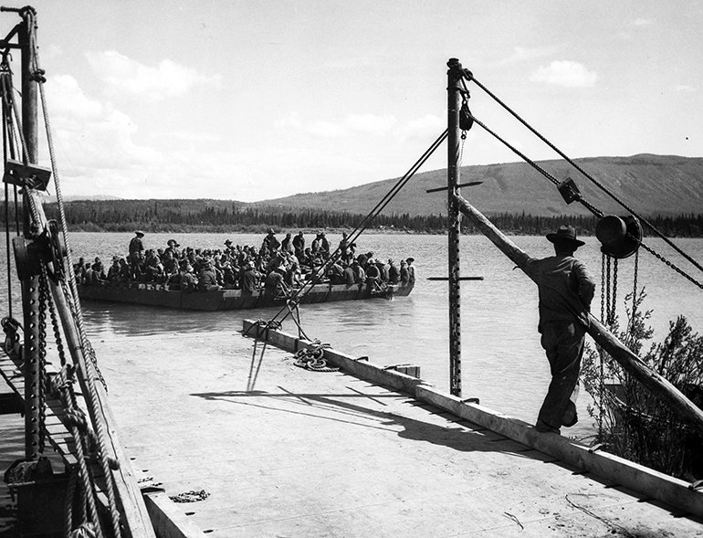 Transporting Troops Across the The Teslin Lake